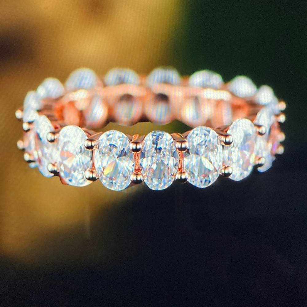 Crystal & 18k Gold-Plated Oval-Cut BAND